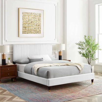 Peyton Performance Velvet Full Platform Bed