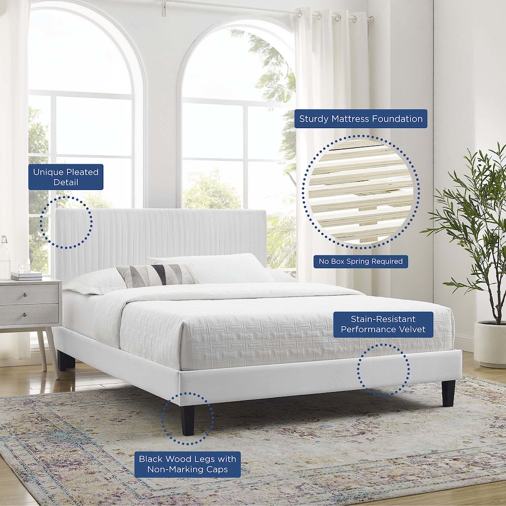 Peyton Performance Velvet Full Platform Bed