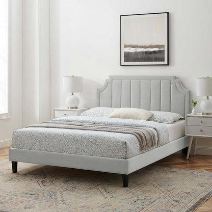 Sienna Performance Velvet Twin Platform Bed