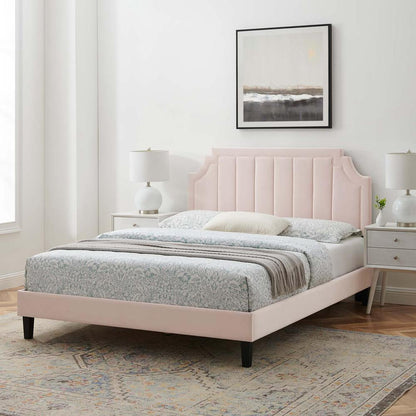 Sienna Performance Velvet Twin Platform Bed