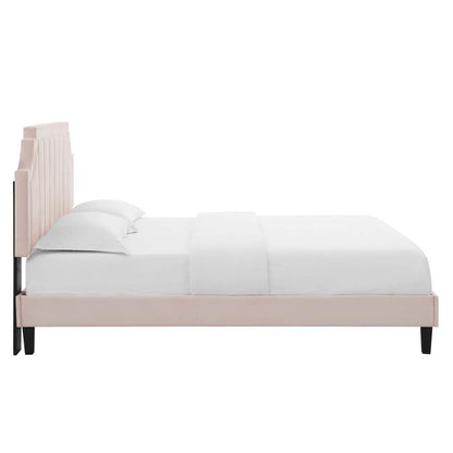 Sienna Performance Velvet Twin Platform Bed