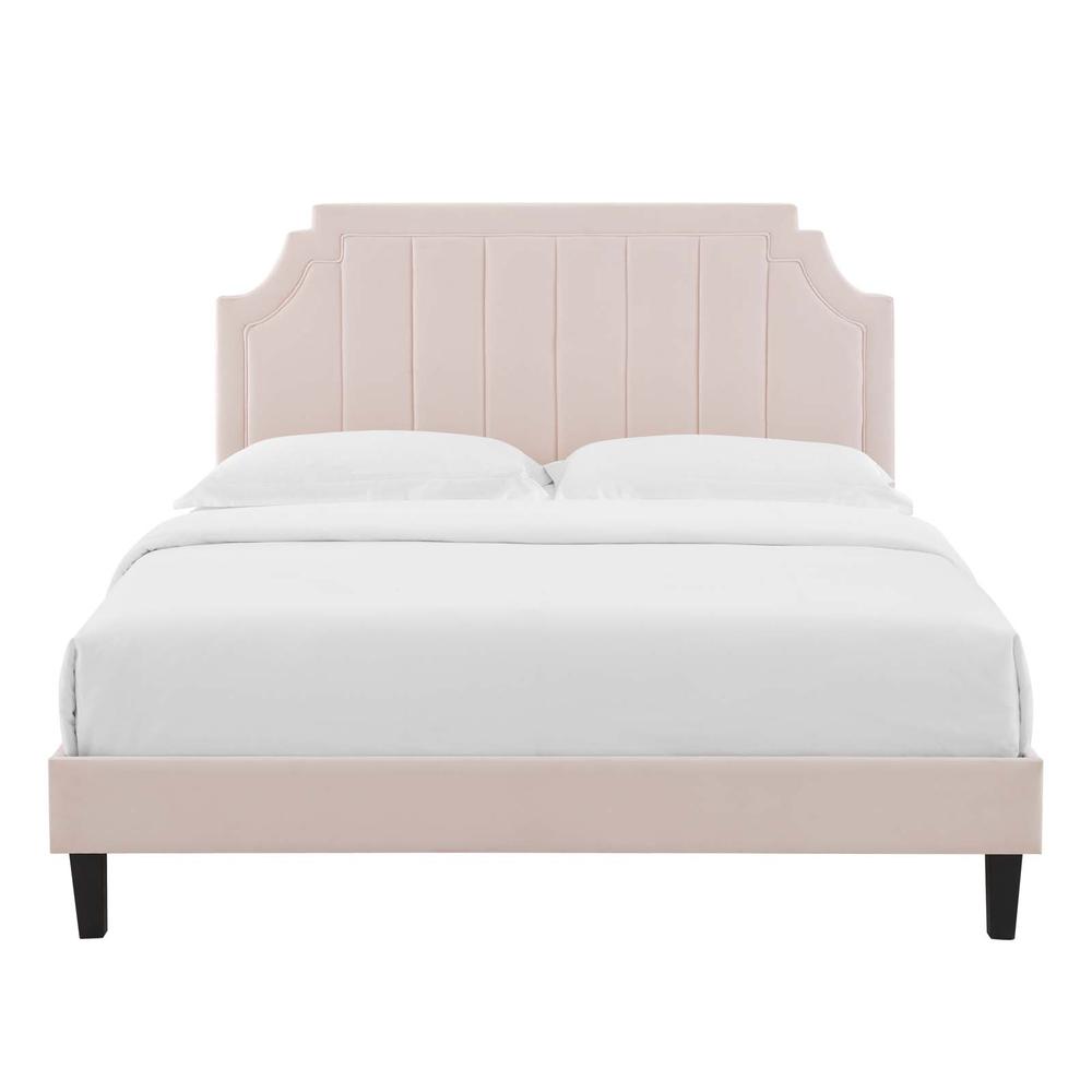 Sienna Performance Velvet Twin Platform Bed