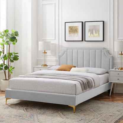 Sienna Performance Velvet Full Platform Bed