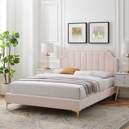 Sienna Performance Velvet Full Platform Bed