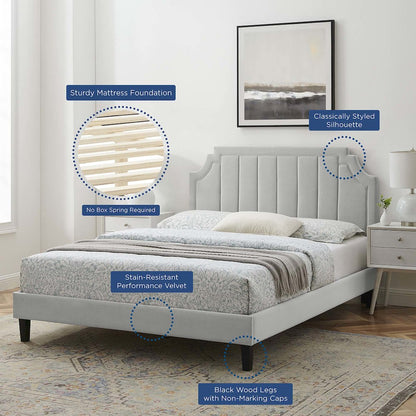 Sienna Performance Velvet Full Platform Bed
