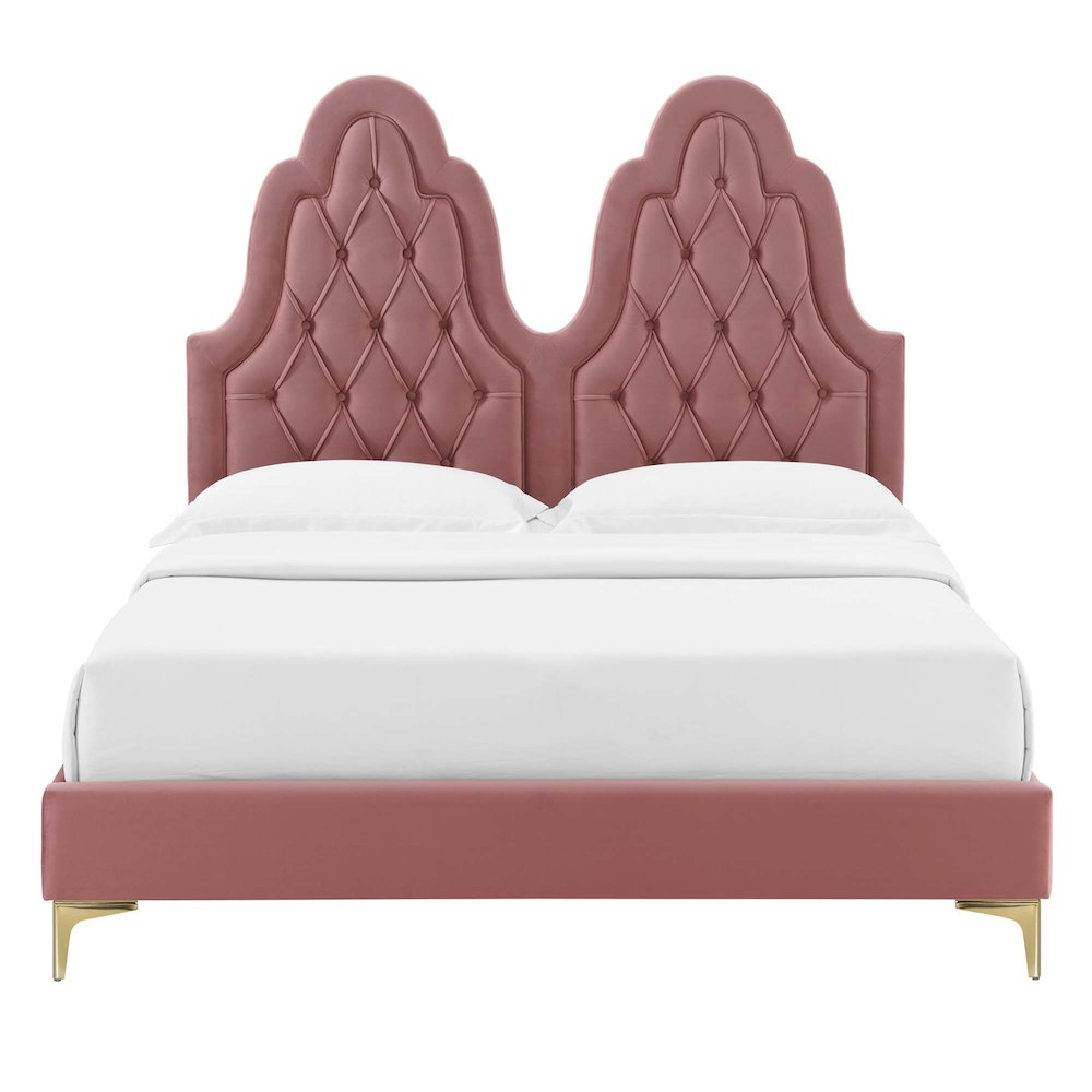 Alexandria Tufted Performance Velvet Twin Platform Bed