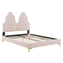 Alexandria Tufted Performance Velvet Twin Platform Bed - Pink MOD-6931-PNK