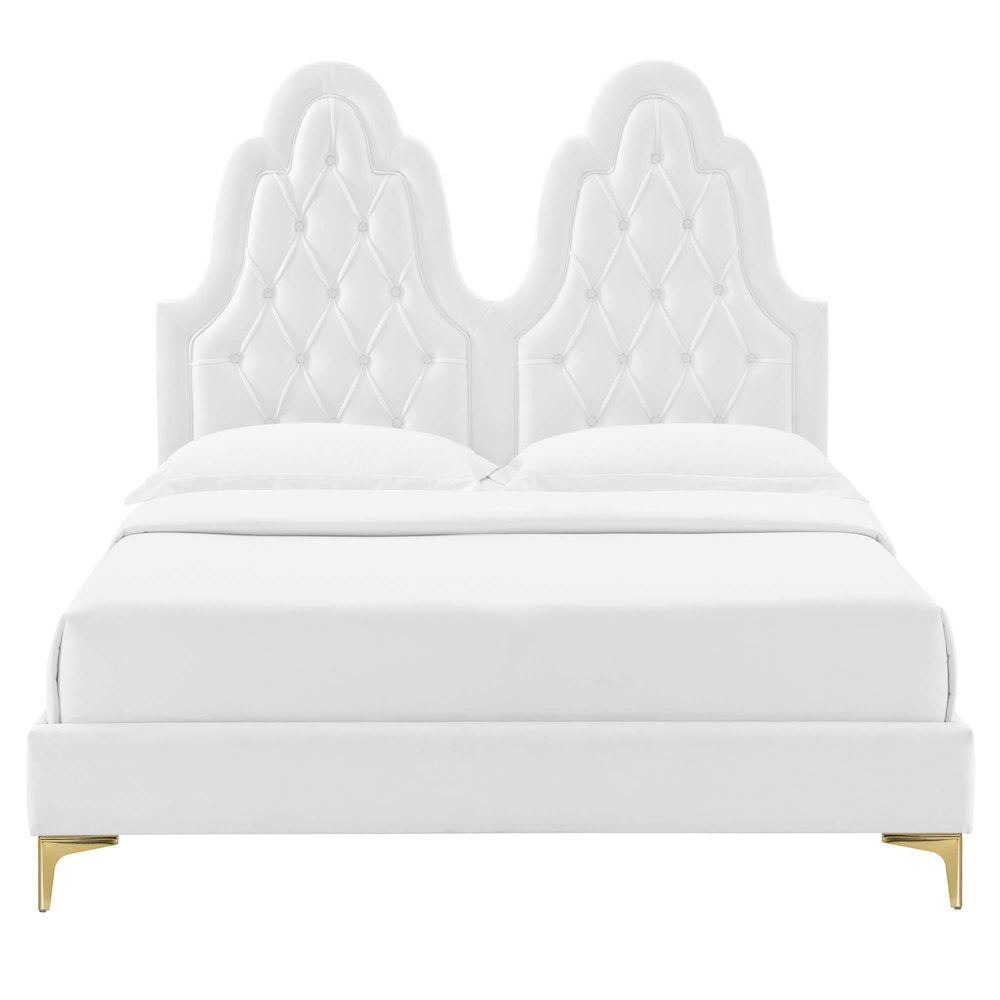 Alexandria Tufted Performance Velvet Twin Platform Bed