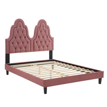 Alexandria Tufted Performance Velvet Twin Platform Bed - Dusty Rose MOD-6933-DUS