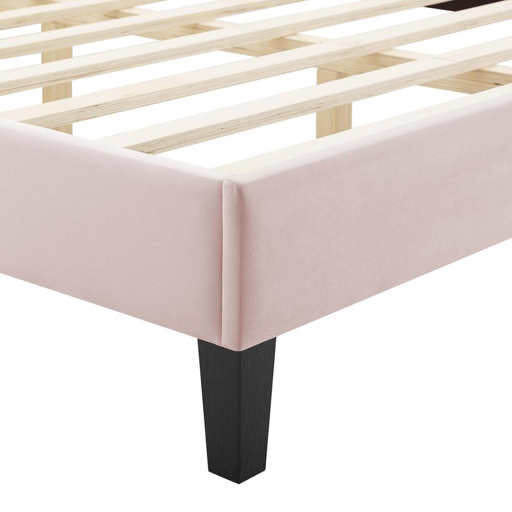Alexandria Tufted Performance Velvet Twin Platform Bed - Pink MOD-6933-PNK