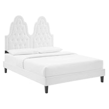 Alexandria Tufted Performance Velvet Twin Platform Bed - White MOD-6933-WHI