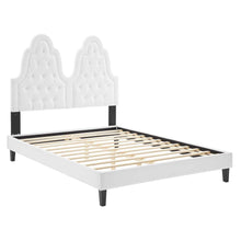 Alexandria Tufted Performance Velvet Twin Platform Bed - White MOD-6933-WHI