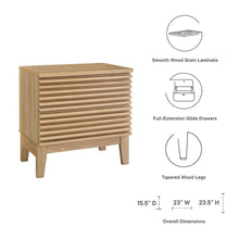 Render Two-Drawer Nightstand