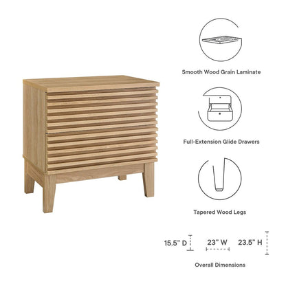 Render Two-Drawer Nightstand