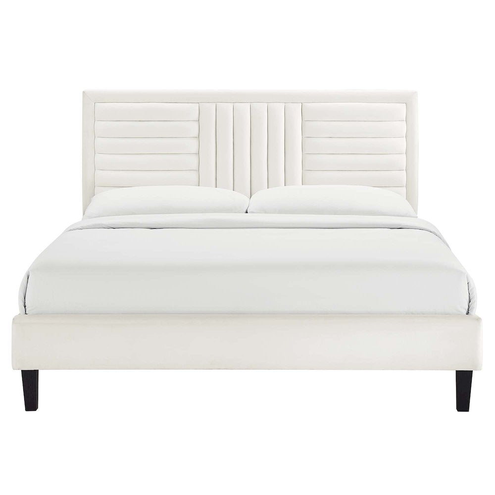 Sofia Channel Tufted Performance Velvet Full Platform Bed