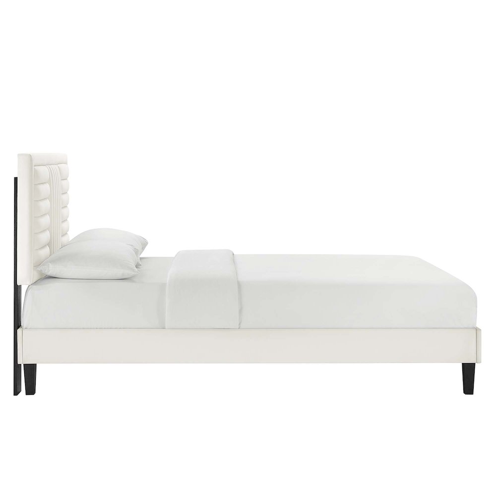 Sofia Channel Tufted Performance Velvet Full Platform Bed