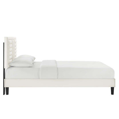 Sofia Channel Tufted Performance Velvet Full Platform Bed