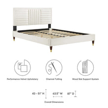 Sofia Channel Tufted Performance Velvet King Platform Bed
