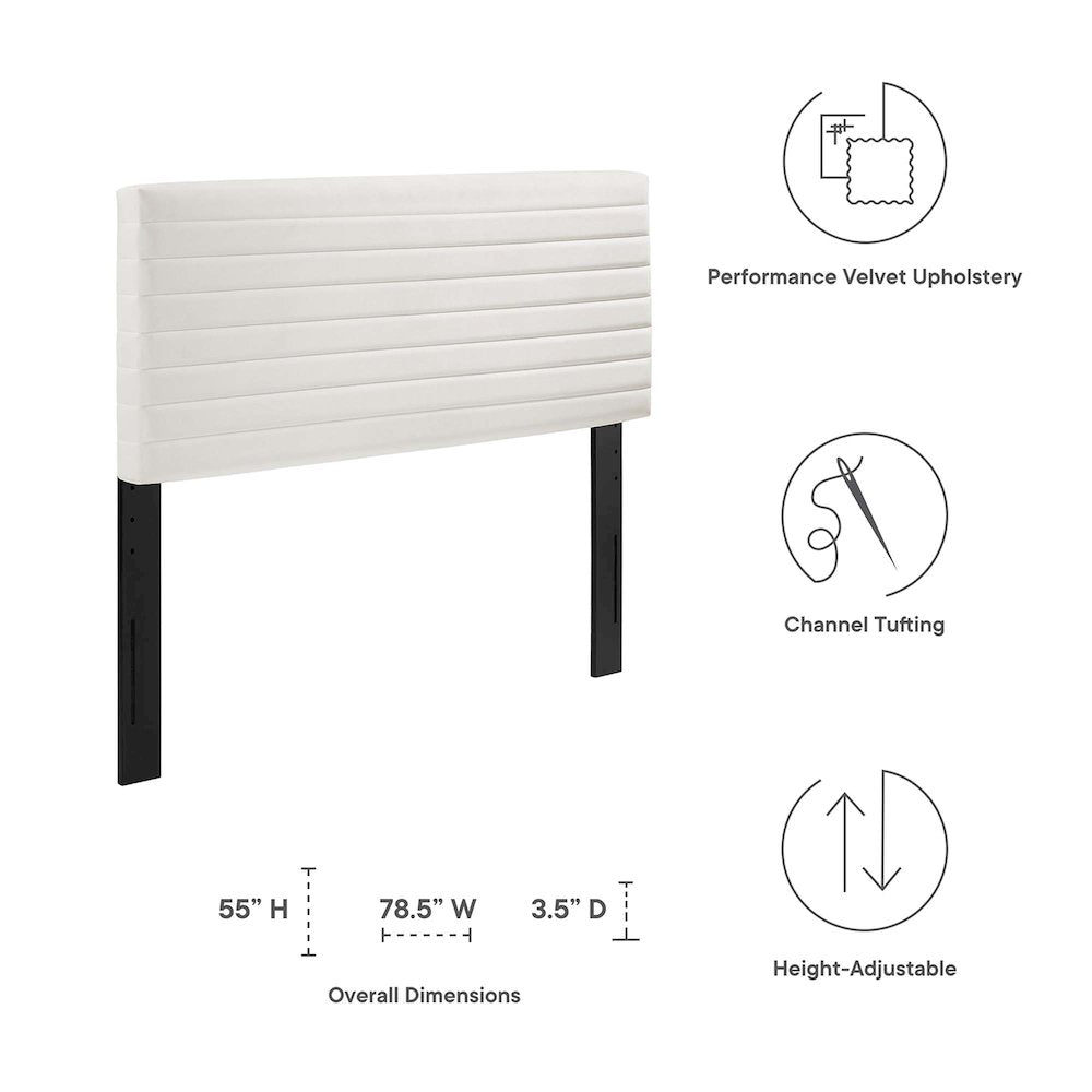 Tranquil Channel Tufted King/California King Headboard
