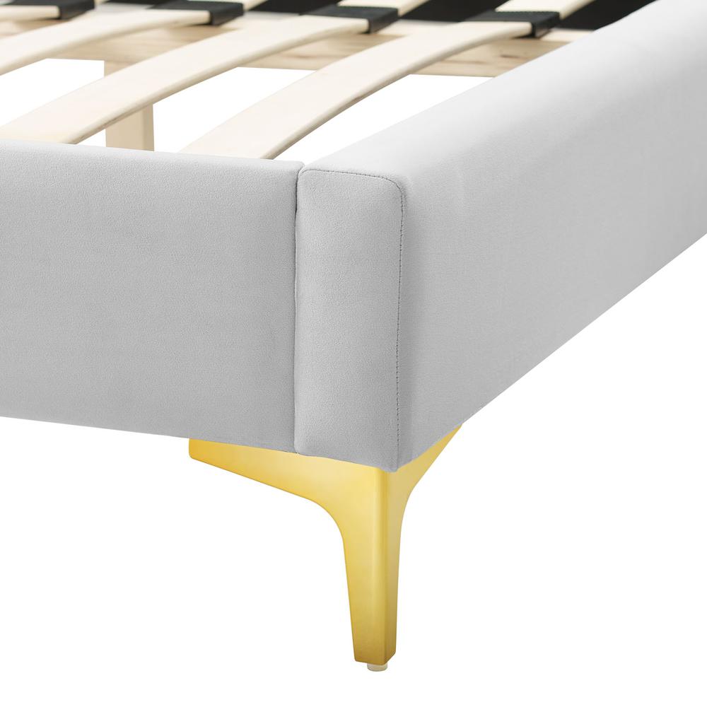 Sunny Performance Velvet Full Bed - Light Gray MOD-7028-LGR