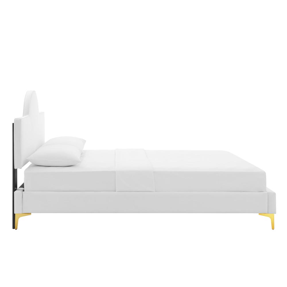 Sunny Performance Velvet King Bed - White MOD-7029-WHI