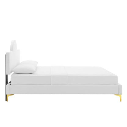 Sunny Performance Velvet King Bed - White MOD-7029-WHI
