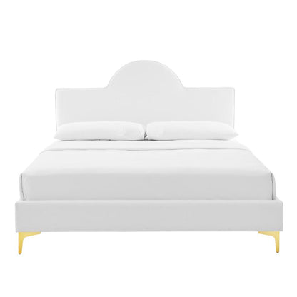 Sunny Performance Velvet King Bed - White MOD-7029-WHI