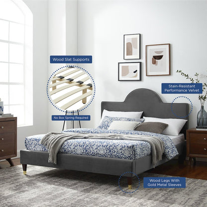 Aurora Performance Velvet King Bed
