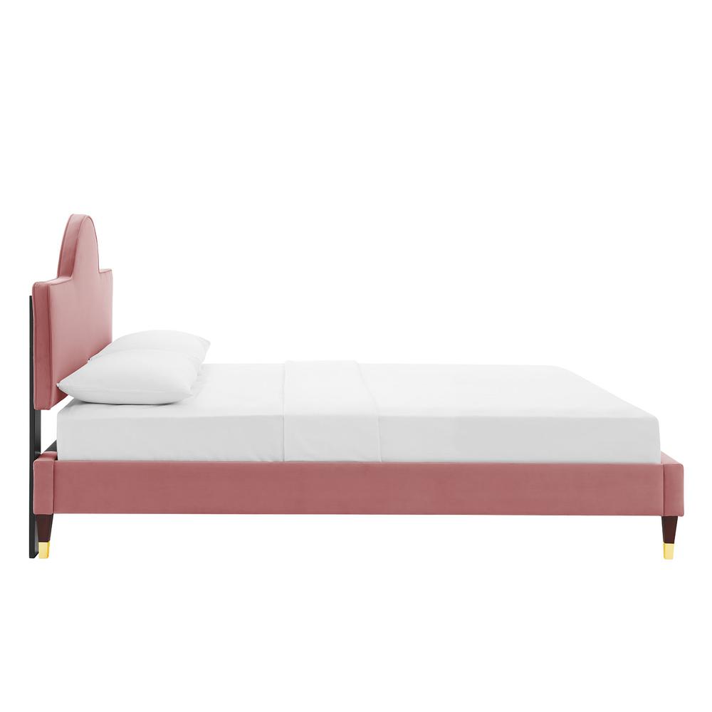 Aurora Performance Velvet King Bed - Dusty Rose MOD-7032-DUS