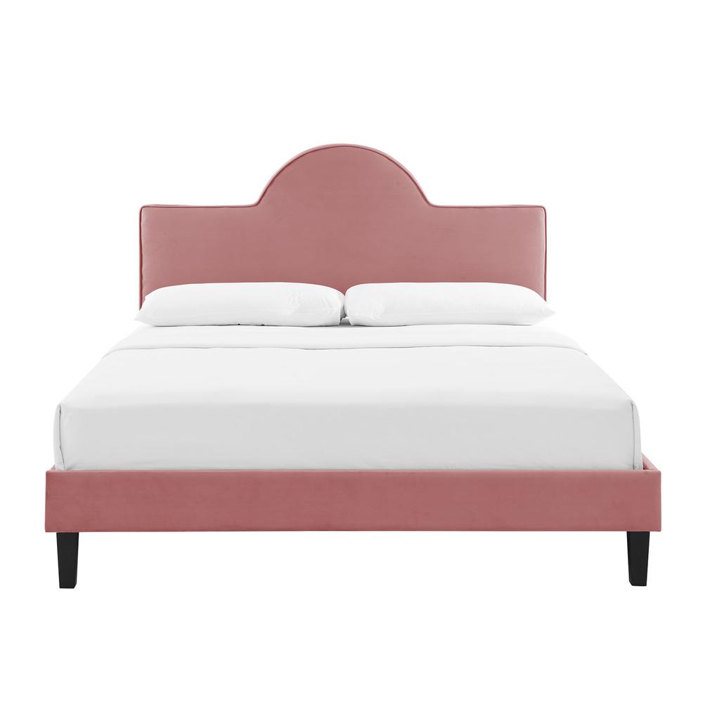 Soleil Performance Velvet Twin Bed - Dusty Rose MOD-7033-DUS