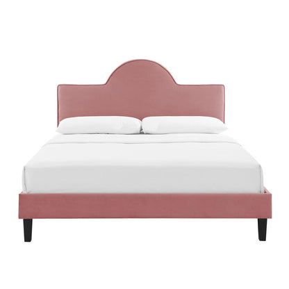 Soleil Performance Velvet Twin Bed - Dusty Rose MOD-7033-DUS