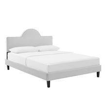 Soleil Performance Velvet King Bed - Light Gray MOD-7035-LGR