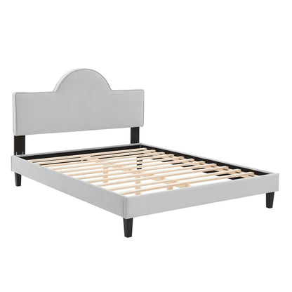Soleil Performance Velvet King Bed - Light Gray MOD-7035-LGR