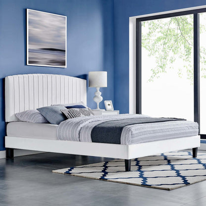 Alessi Performance Velvet Full Platform Bed