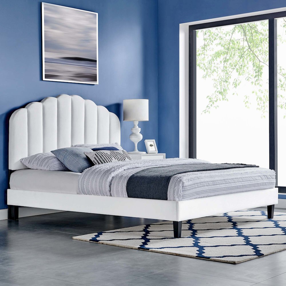 Daisy Performance Velvet Full Platform Bed