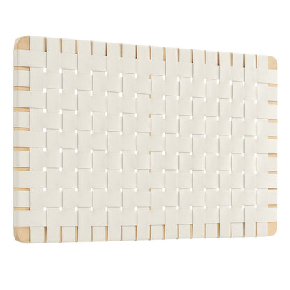Sparta Weave Wall-Mount Vegan Leather Twin Headboard