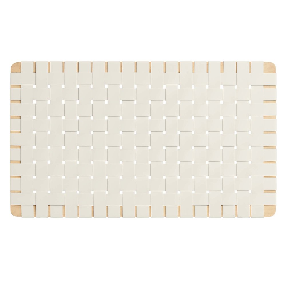 Sparta Weave Wall-Mount Vegan Leather Twin Headboard