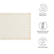 Sparta Weave Wall-Mount Vegan Leather Twin Headboard