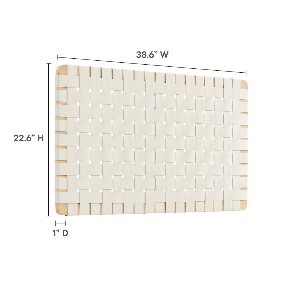Sparta Weave Wall-Mount Vegan Leather Twin Headboard