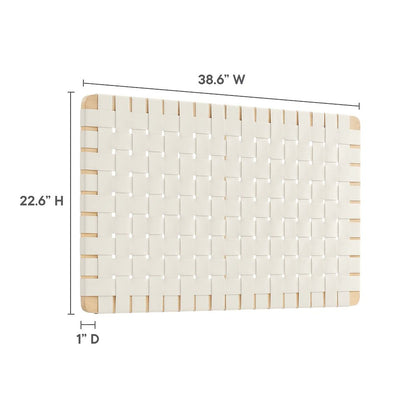 Sparta Weave Wall-Mount Vegan Leather Twin Headboard