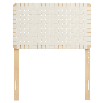 Sparta Weave Vegan Leather Twin Headboard