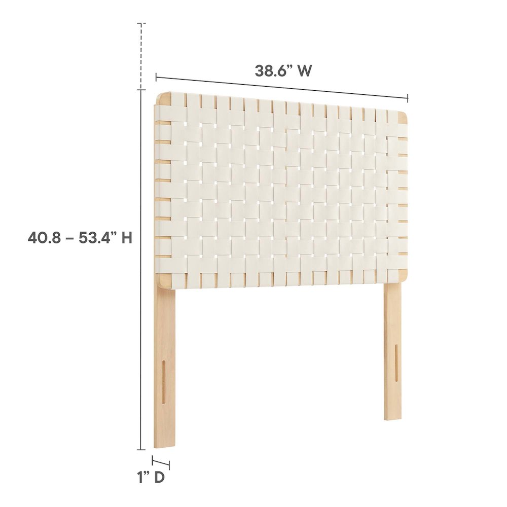 Sparta Weave Vegan Leather Twin Headboard