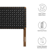 Sparta Weave Vegan Leather Twin Headboard