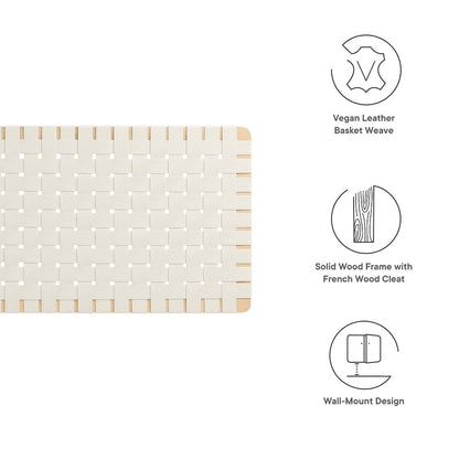 Sparta Weave Vegan Leather Full Headboard