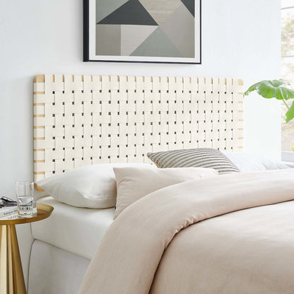 Sparta Weave Vegan Leather Full Headboard