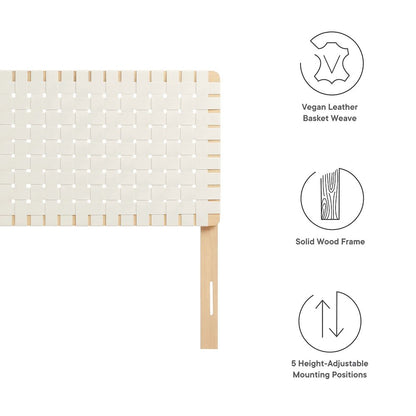 Sparta Weave Vegan Leather Full Headboard