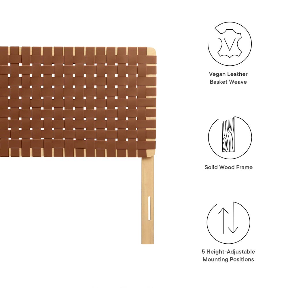 Sparta Weave Vegan Leather Full Headboard