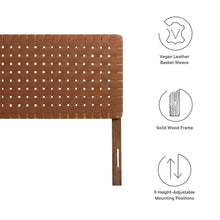 Sparta Weave Vegan Leather Full Headboard
