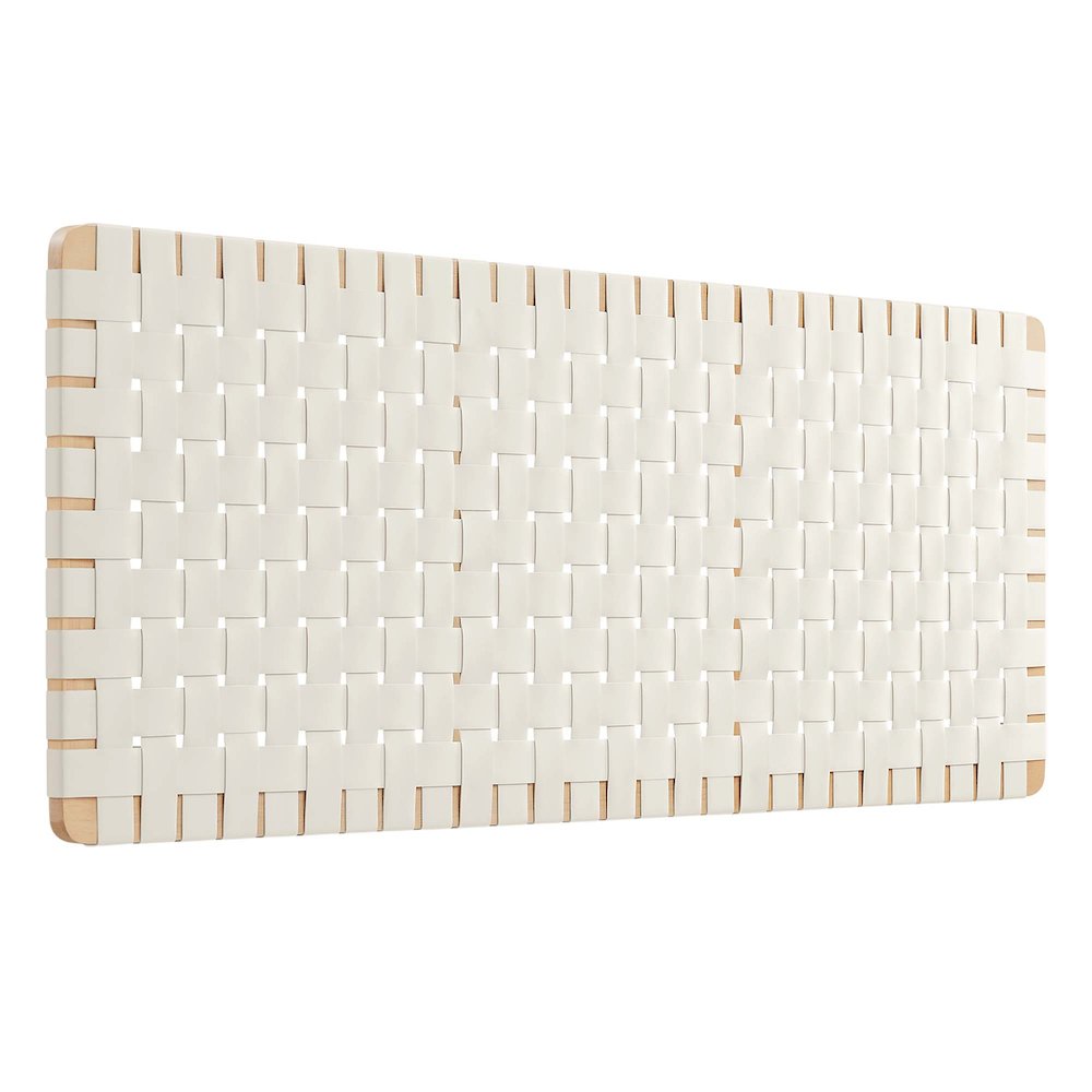 Sparta Weave Wall-Mount Vegan Leather Queen Headboard
