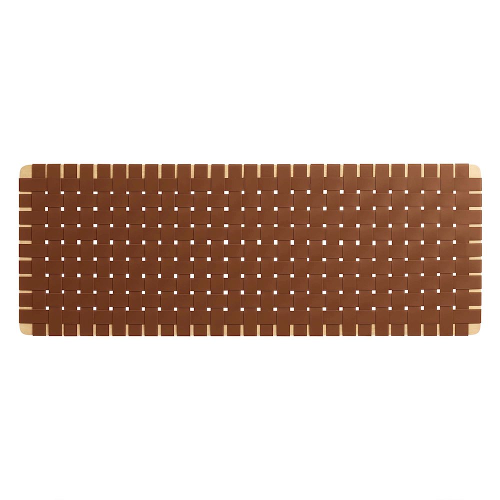 Sparta Weave Wall-Mount Vegan Leather Queen Headboard